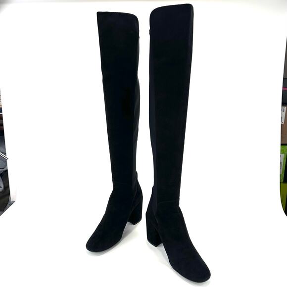 Stuart Weitzman City 5050 Black Thigh High/OTK Boot Size 10M Suede Block Heel - Picture 14 of 14